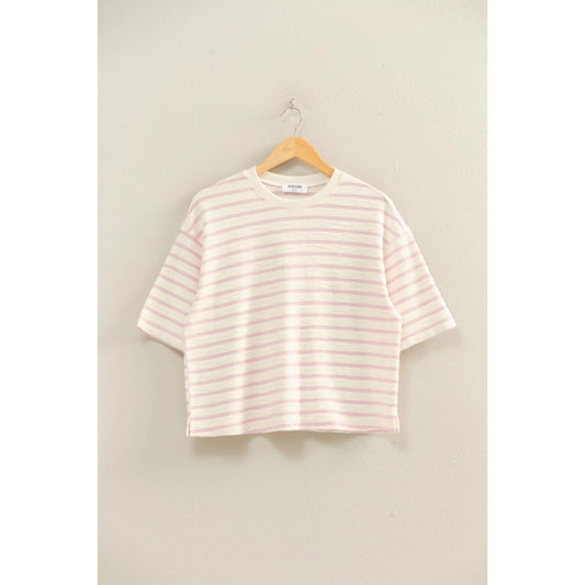 Pink Striped Short Set
