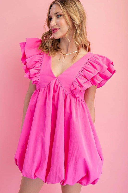 Hot Pink Bubble Dress