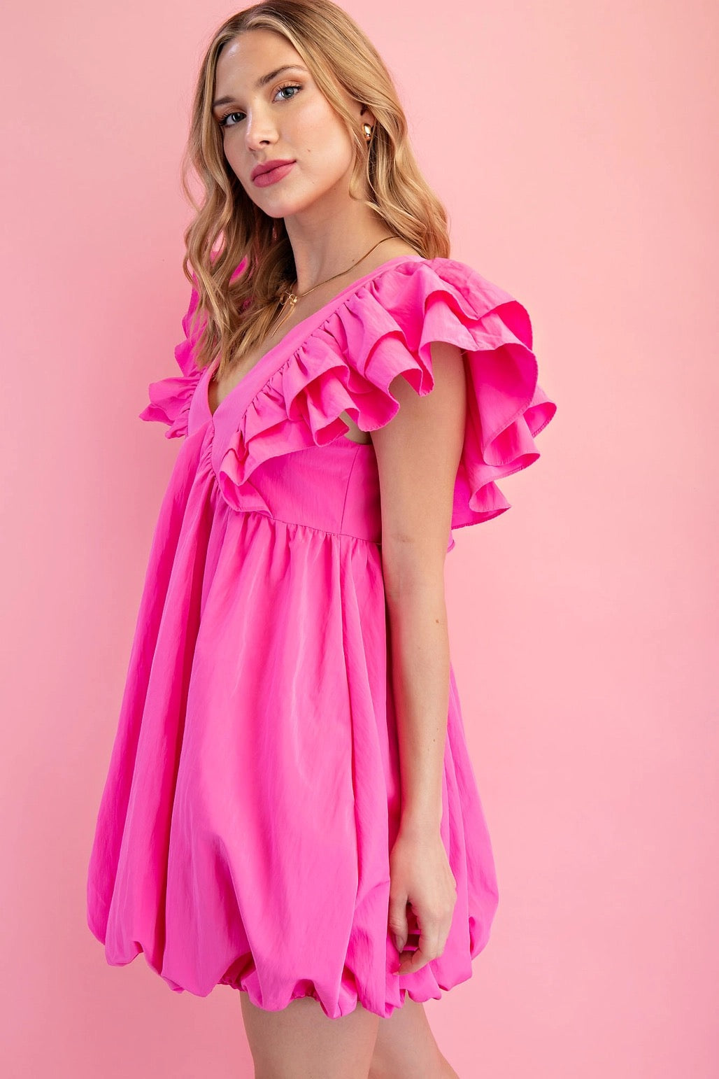 Hot Pink Bubble Dress