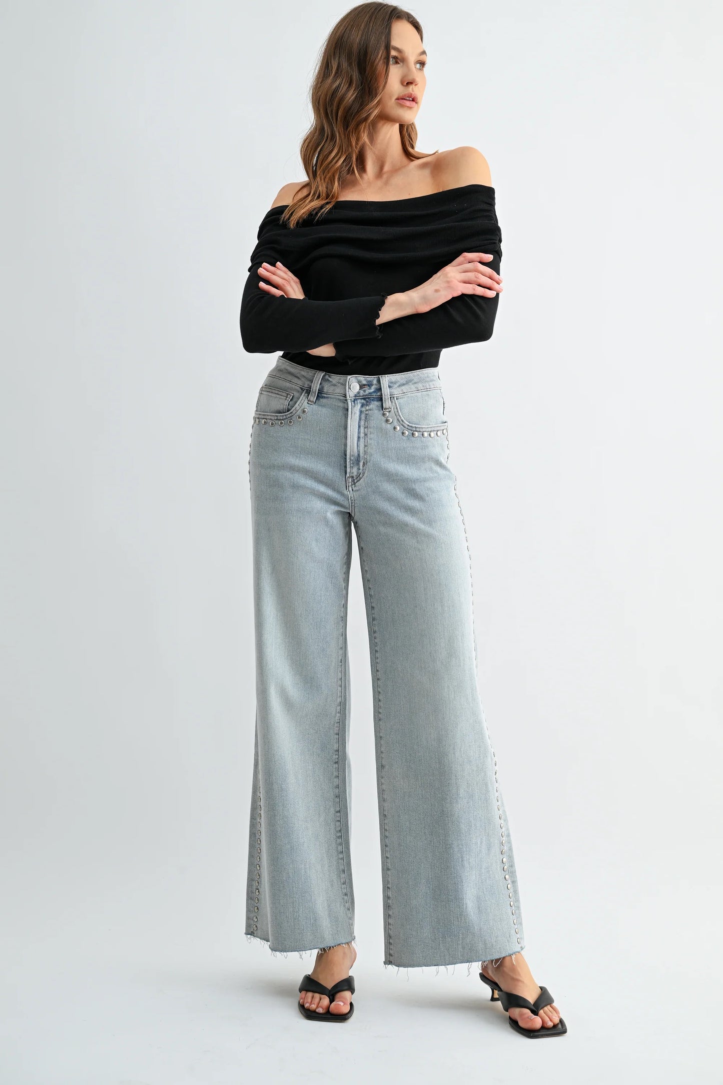 Morgan Studded Denim