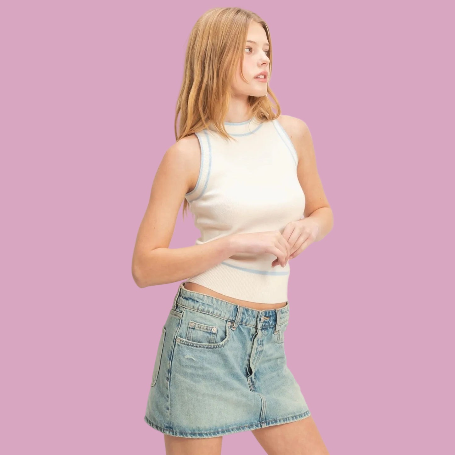 Ribbed Perla Top