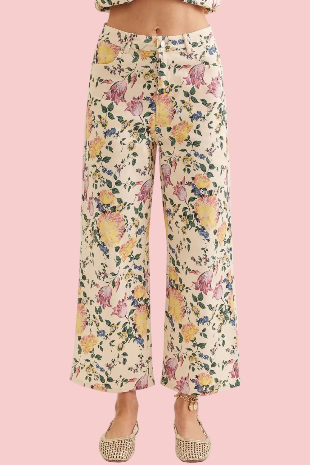 Floral Straight Pants