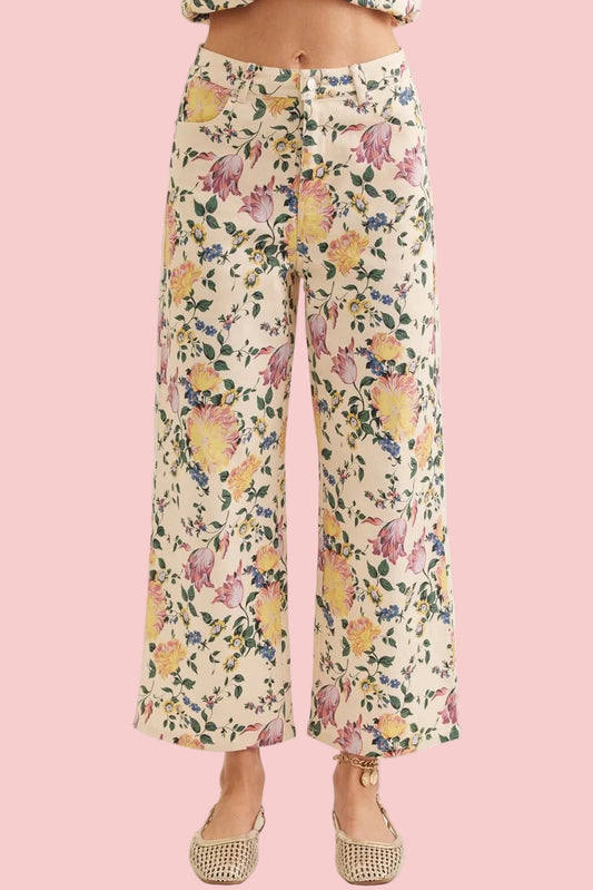 Floral Straight Pants