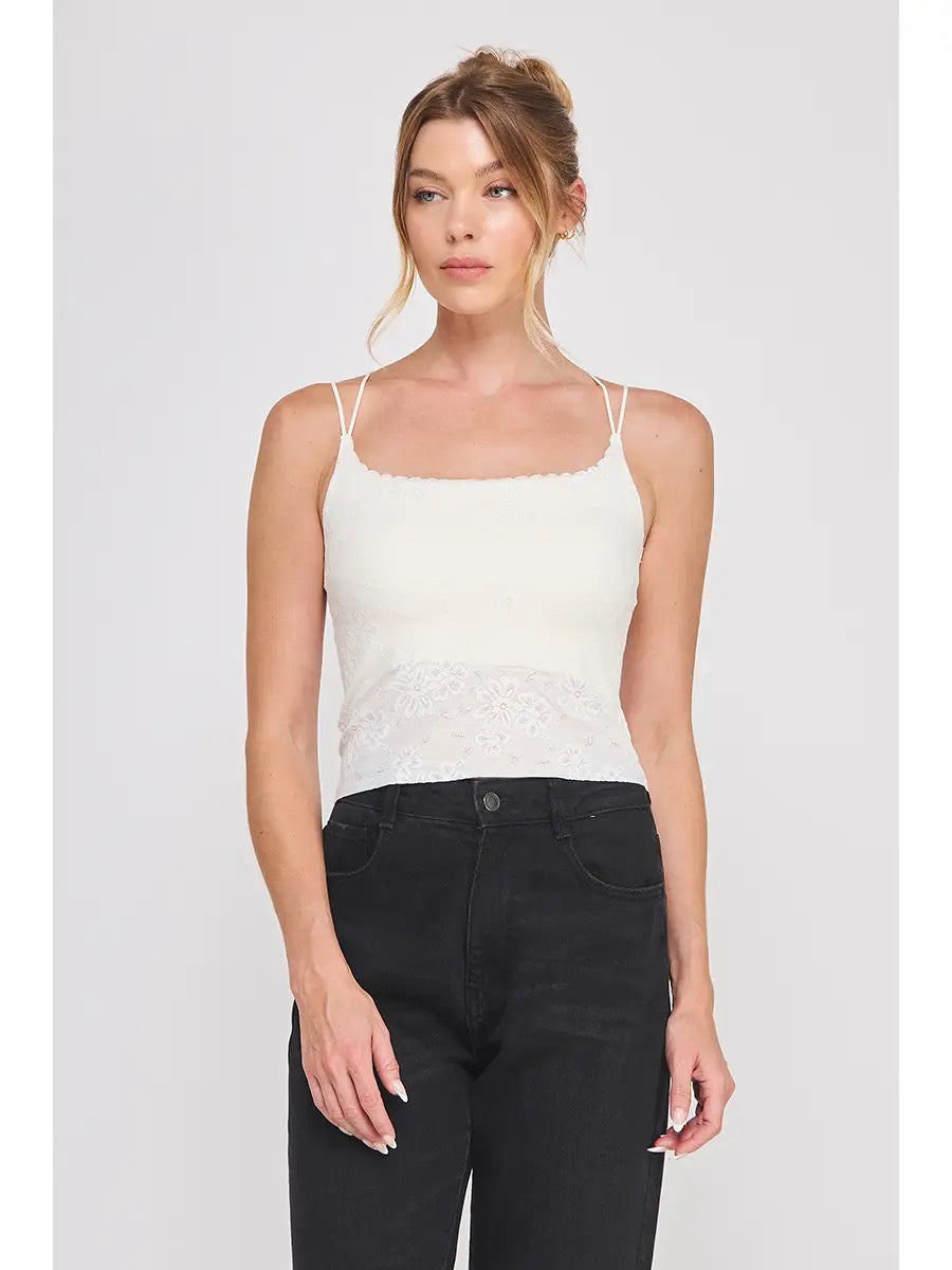 Lace Cami Off White