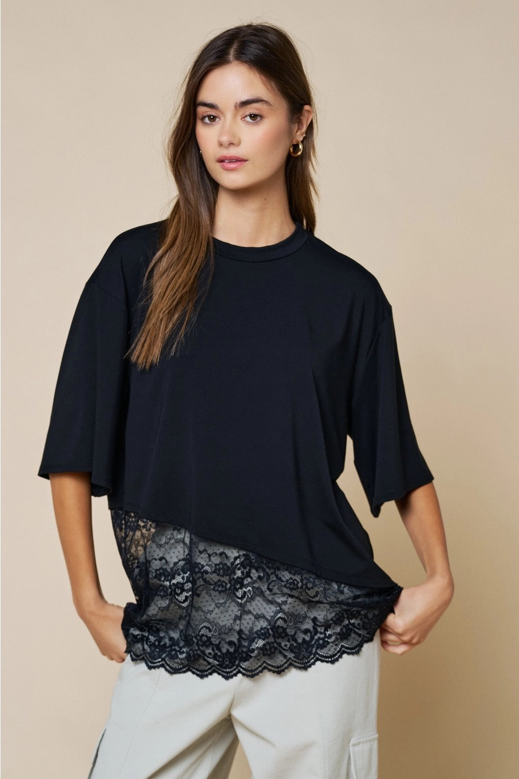 T-shirt with Lace