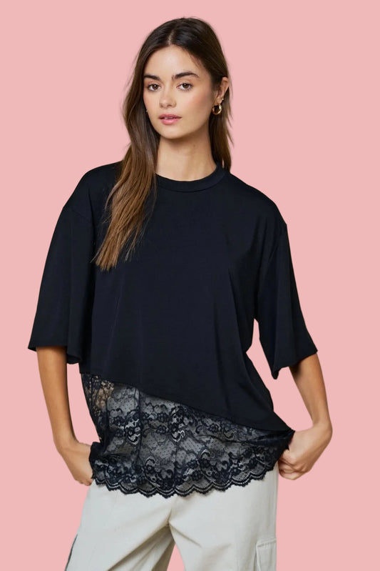 T-shirt with Lace