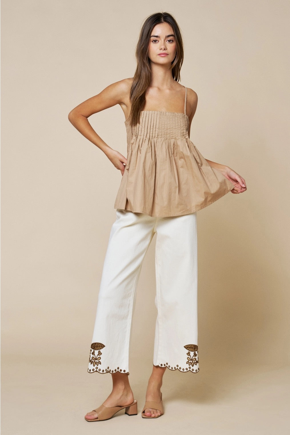 Lorena Khaki Top