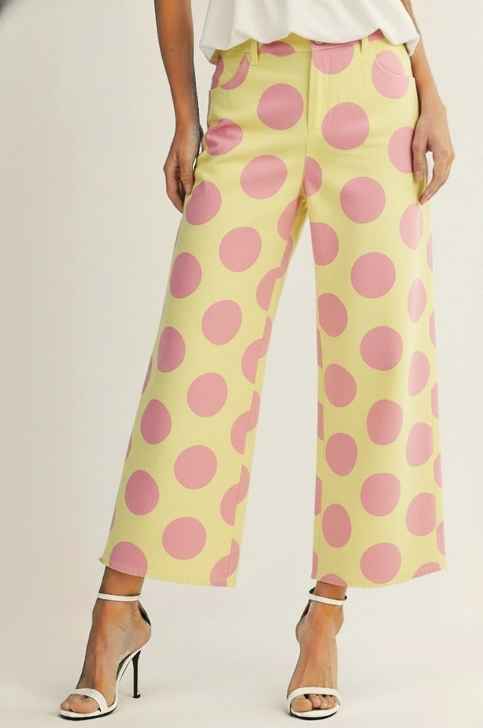 Polka Dot Yellow Pants