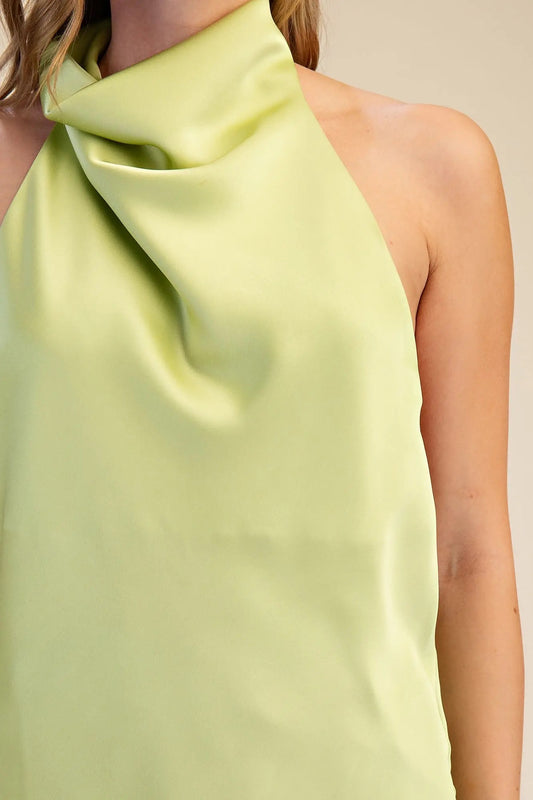 Lime Halter Top