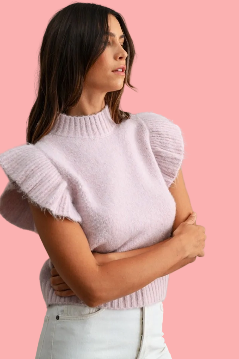 Ruffle Sleeve Sweater