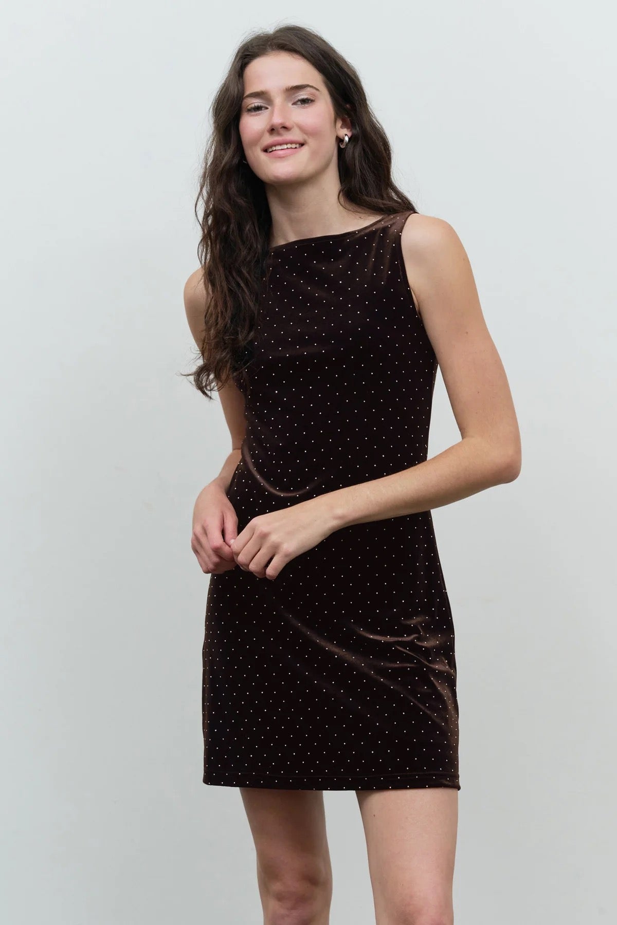 Vianney Velvet Rhinestone Dress