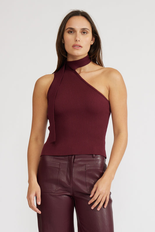 Burgundy Mellina Top