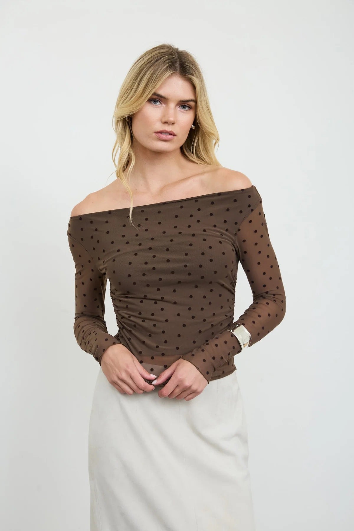 Sheer Polka Dot Top
