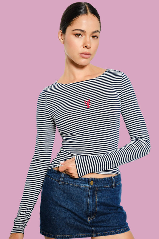 Kelly  Embroidered Lobster Top