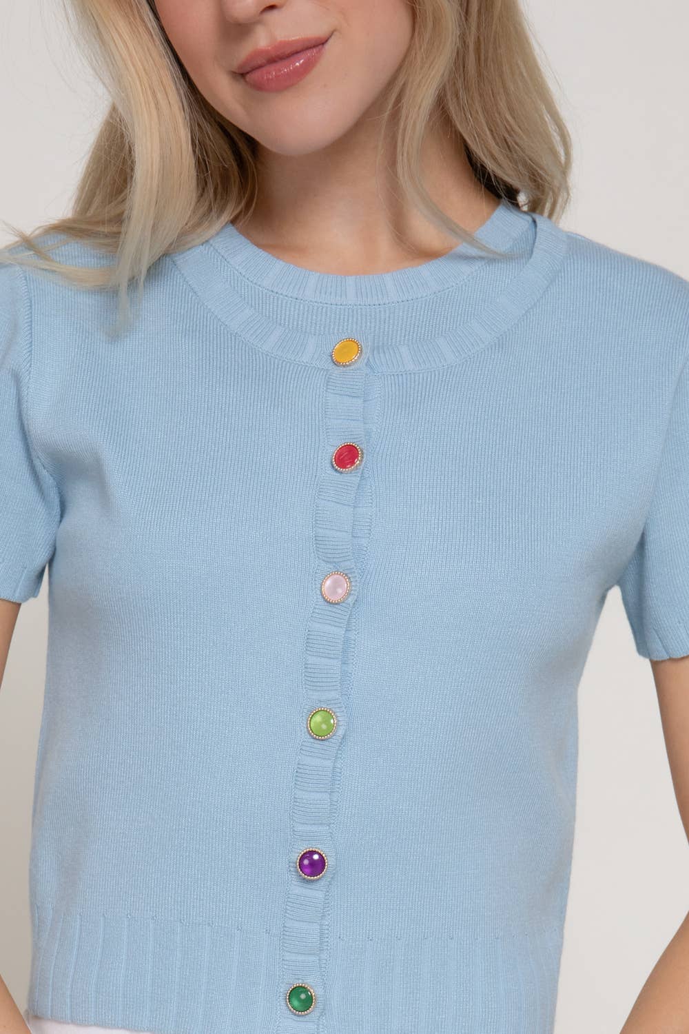 Gemstone Button Cardigan