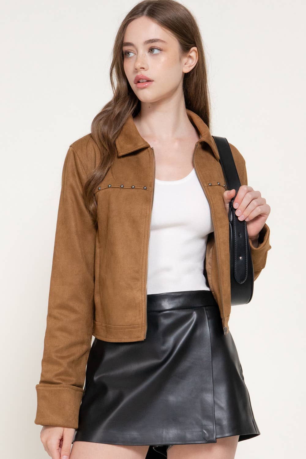 Elena Faux Suede Jacket