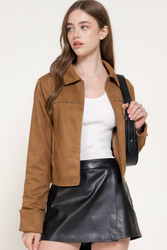 Elena Faux Suede Jacket