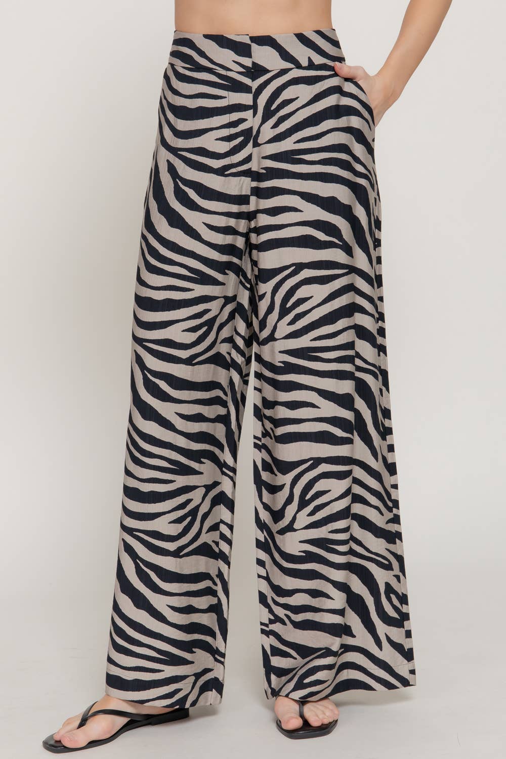 Wide Leg Zebra Pants