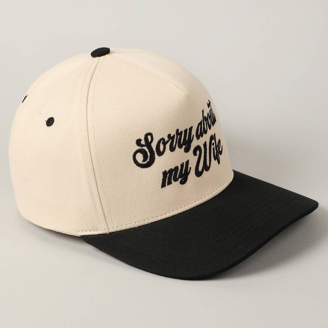 Sorry About My Husband Embroidery Cap