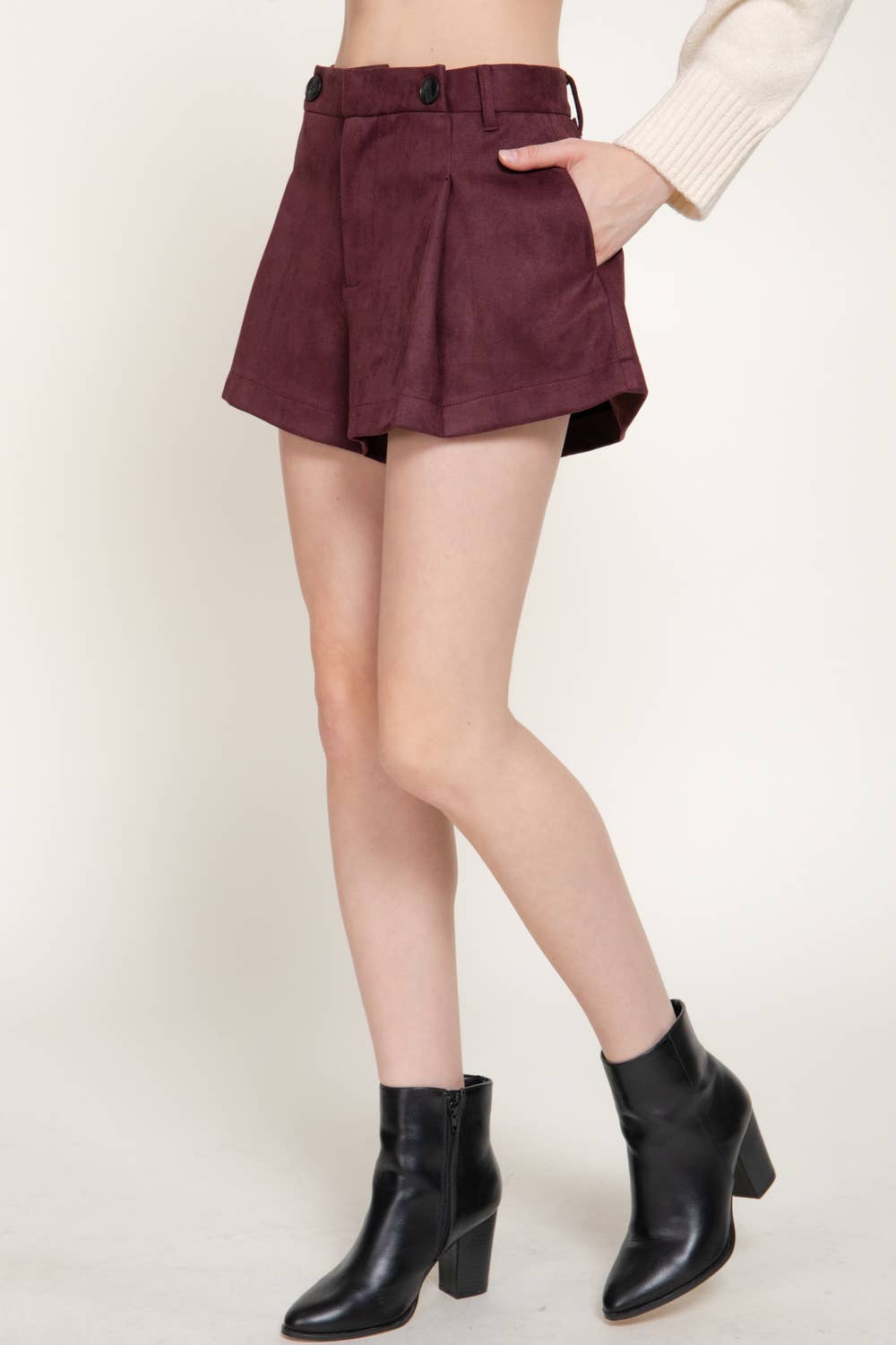Suede Shorts