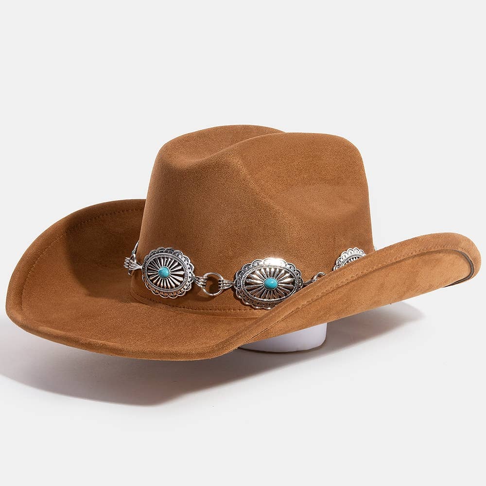 Turquoise Stud Western Cowboy Hat