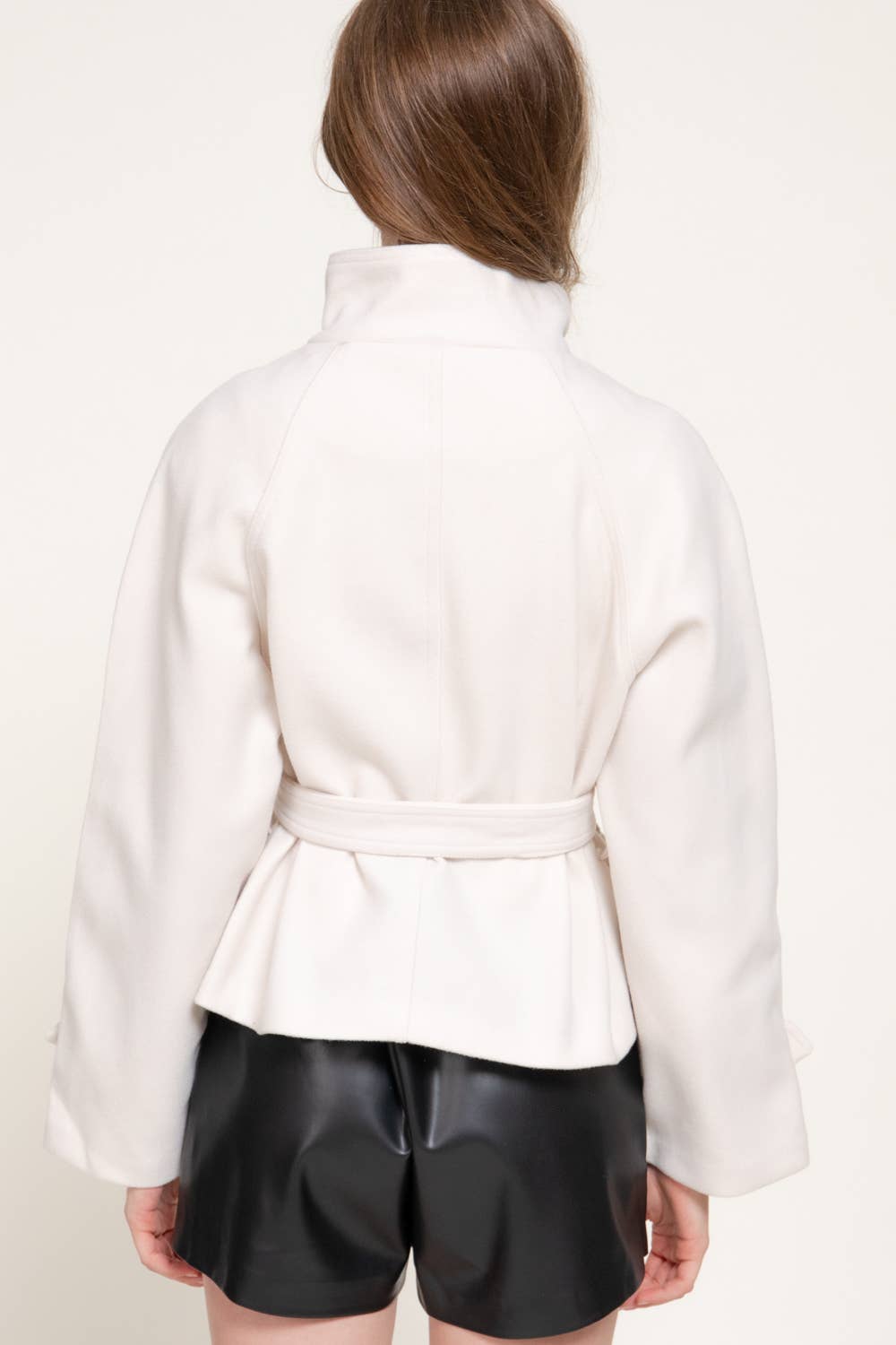 Funnel Neck Felt Jacket