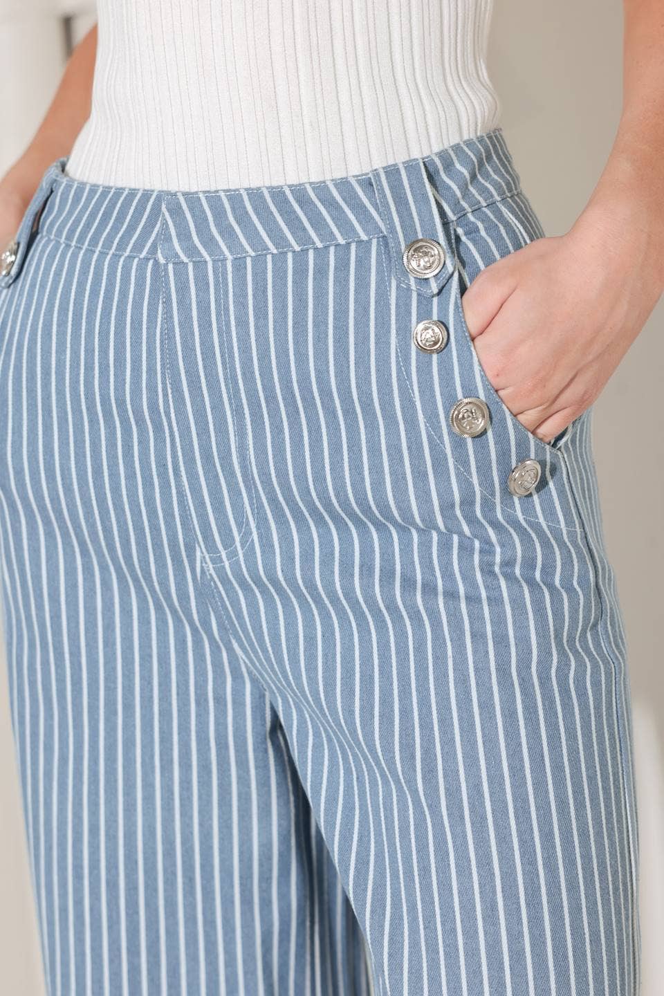 Striped Wide Leg Pants