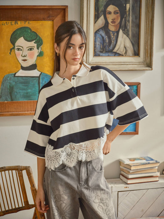 LACE POLO Top