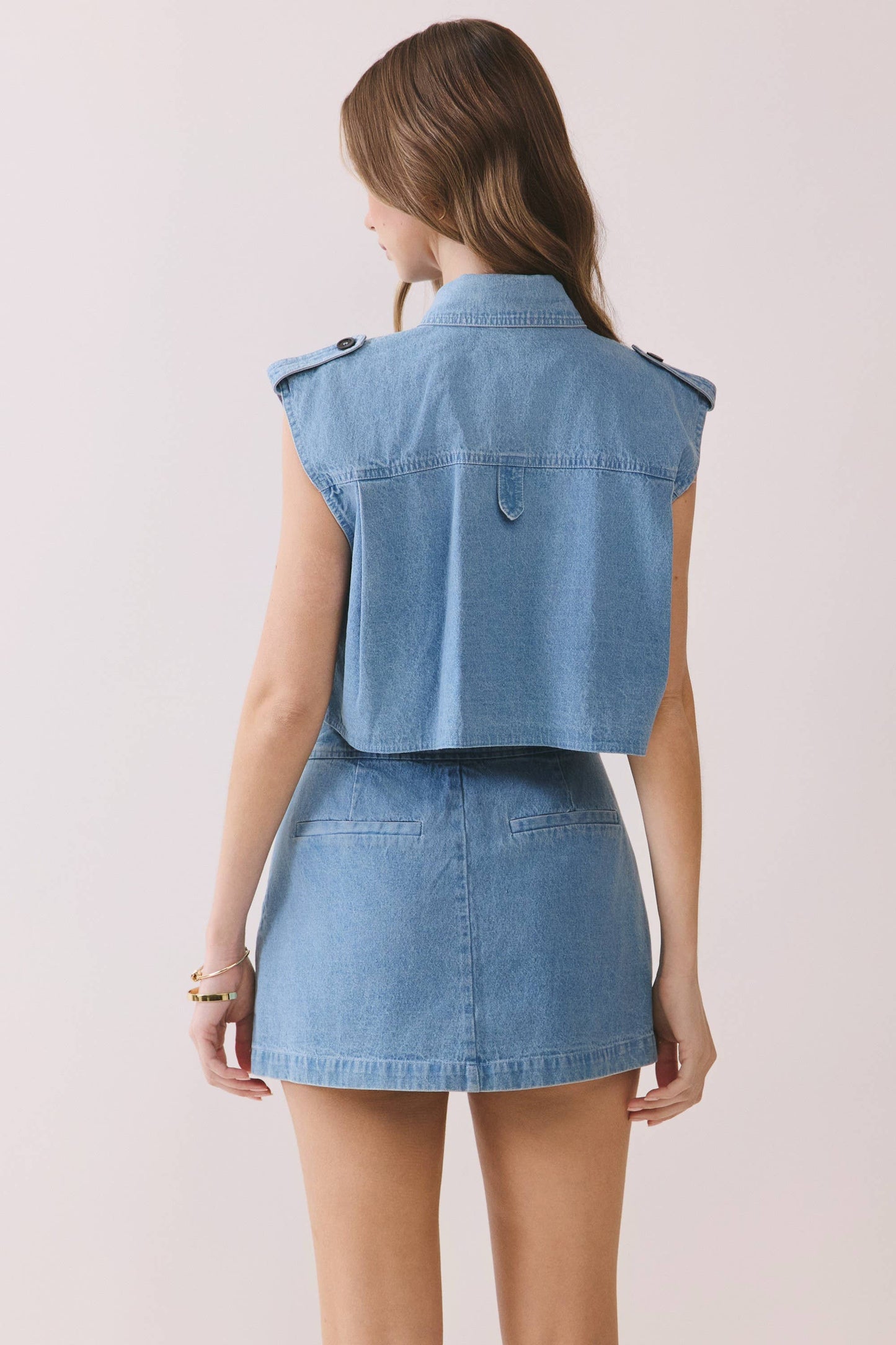 Kendra Denim Skort Set