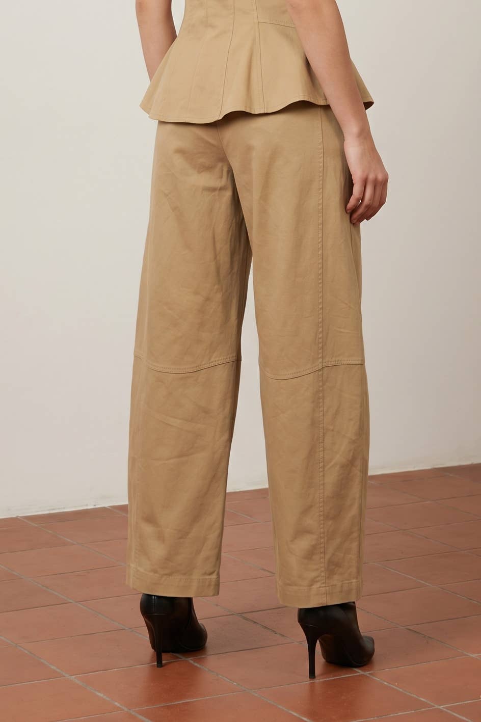 BUTTON DETAILED STRETCH TWILL PANTS
